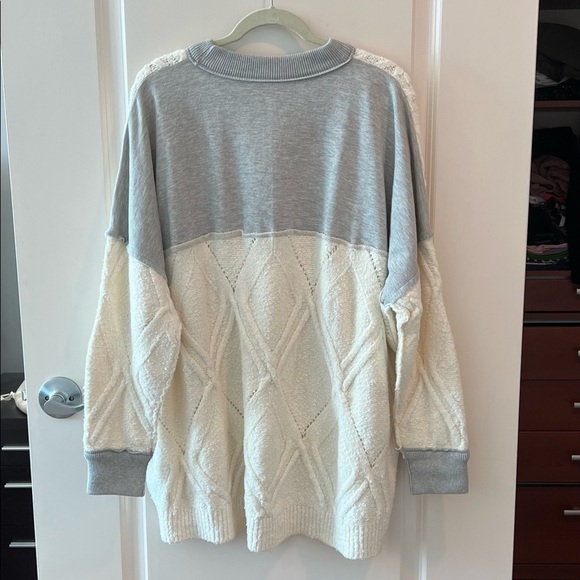 Free People Olympia Women's Long Sleeve Tunic Mini Dress Ivory - Picture 10 of 16